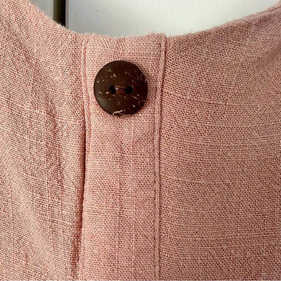 Monteau Los Angeles Blush Button Front Midi Dress Size M - Picture 5 of 6